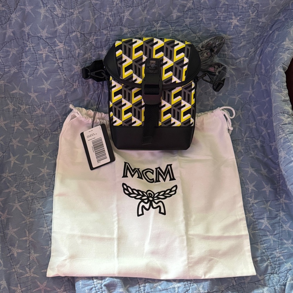 NWT Cubic Logo Nylon MCM Crossbody Bag